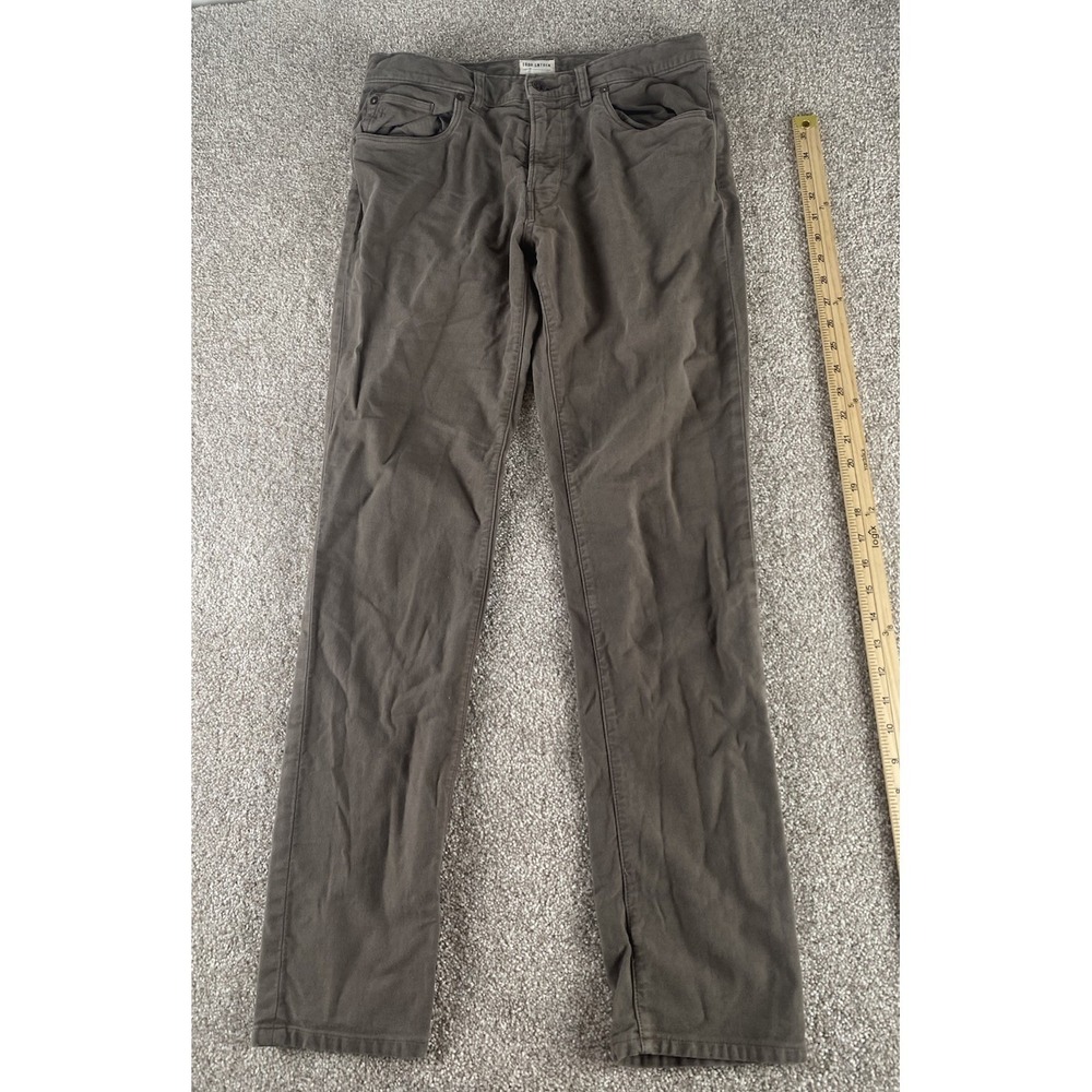 Todd Snyder 5 Pocket Chino Pants Men 30x32 Gray Beige Slim Fit Prep Work Stretch